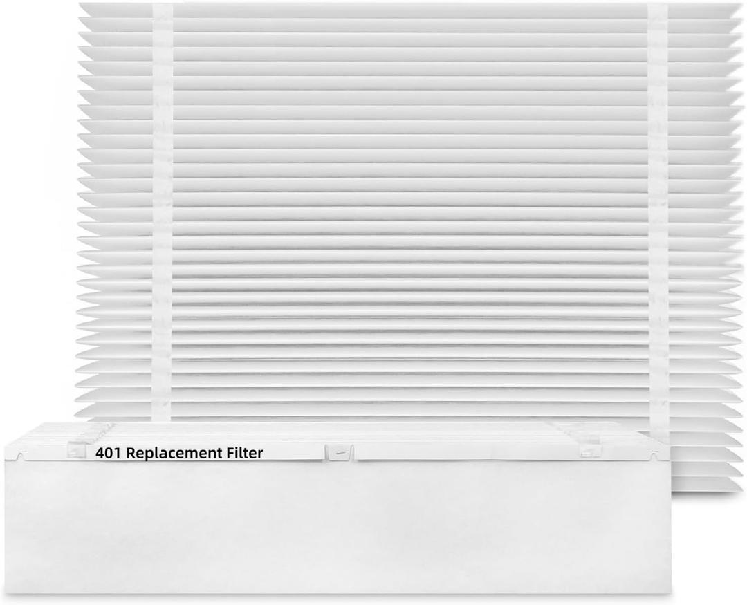 2-Pack 401 Replacement Filter Compatible with AprilAire 2400, Space-Gard 2400 Whole-House Air Purifier, MERV-10 Furnace Filter, 16x25x6 Air Filter