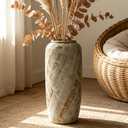 GDSZJLJ Rustic Ceramic Floor Vase, 19.7 Inch, Farmhouse Large Decor