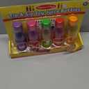 Melissa & Doug Tip & Sip Toy Juice Bottles and Activity Card (6 Pcs) Pretend Play Food Set, Play Kitchen Food For Ages 3+