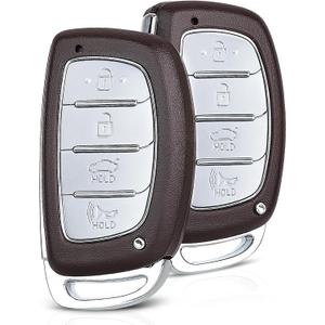 Beefunny 2 Replacement Remote Key Fob Shell Case for Hyundai Tucson Elantra Ioniq Sonata 2014-2020 FCC ID: TQ8-FOB-4F03 TQ8-FOB-4F28 TQ8-FOB-4F11,Just Empty Key Shells