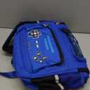 Game luminous Boys Backpack - Bento Box with Insulated Lunch Bag Pencil Case, Utensils Set for Kids, 6 Leakproof Compartments Removable Tray Lunches or Snack Container (Blue)