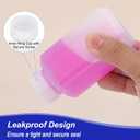 PATIKIL Reagent Bottles, 16 Pcs 30ml HDPE Narrow Mouth Square Sample Storage Container with Inner Ring Cover for Lab Water Reagent Liquids Solid Sample Storage Seal, Translucent White