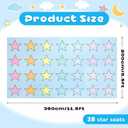 Moucuny Pastel Classroom Rug 6.5 x 11.5 ft Kids Carpet with Non-Slip Backing Pastel Classroom Decor Seating Rug Elementary Classroom Floor Play Mat for Teaching Playroom Children's Room, Seats 28