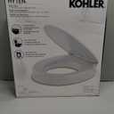 Kohler PureWash M250 Manual Elongated Bidet Toilet Seat, White, Quiet-Close Lid Prevents Slamming, Cool Water, Easy Installation with Quick-Release Hinges, Adjustable Spray Position & Pressure