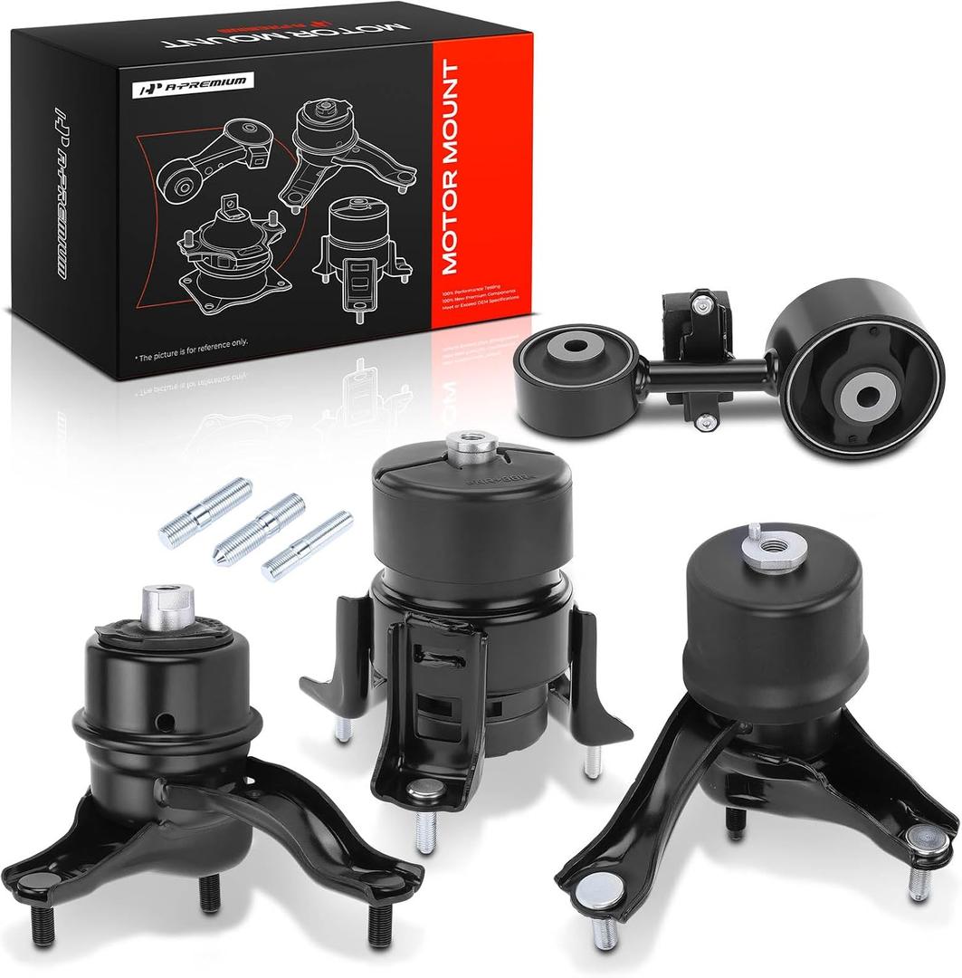A-Premium 4PCS Engine Motor Mount Transmission Mount Torque Strut Mount Set Compatible with Toyota Camry 2007 2008 2009 2.4L, Automatic Trans, Replace# 123090H060 123720H090 123620H030 123610H100