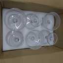 ZOOFOX Set of 6 Coupe Glasses, 7 oz Vintage Cocktail Coupe Glasses Set, Crystal Martini Glasses with Stem, Embossed Bar Drinking Glasses Set for Espresso Martini, Cosmopolitan, Manhattan, Gimlet