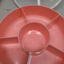 Pawtong Snack Rotator Container Reusable Snack Box with 5 Compartment Dispenser and Lid, Color Matching Opening Lid, BPA and PVC Free, for Home, School, Travel (2 Pack- Pink)