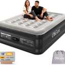 OhGeni 20" Full Air Mattress with Built in Pump, Blow up Mattresses, Colchones Inflables Airbed for Guests, Ideal for Elder People Home Use, Knee-Friendly Design, 600LBS