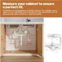 2 Pack 17IN Depth Under Sink Storage Organizer, Large 2-Tier Elegant Mesh Pull Out Shelf for Kitchen and Bathroom Cabinet Organization, L-Shaped and Adjustable Height Design-White