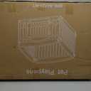 HealSmart 4 Panel Dog Playpen, 24 Exercise Puppy Playpen with Door, Safe, Secure, Folding & Portable Pet Playpen for Indoor & Outdoor Use, Suitable for Puppies and Small, White