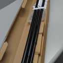 TONIAL 1 Inch Double Curtain Rods 72 to 144 Inch (6 to 12 ft), Heavy Duty Decorative Drapery Rod for Windows 69 to 140 Inch (5.75 to 11.7 ft) with Small Cap Finial, Black