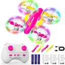 LED RC Drone for Kids 6+, Christmas Birthday Gift for Boys & Girls with Remote Batteries, 360° Flip, High Speed Mode, 45 Min Flight Indoor and Outdoor Flying Toy - RoseRed Yellow