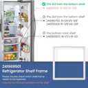 241969501 Refrigerator Shelf Frame Replacement for Frigi-daire Refrigerator FGHS2631PF4A FFSS2615TE0 FFSS2615TS0 LFSS2612TE0 LFSS2612TF0 Shelf Frame Without Glass by Fetechmate - Thick ABS Food-Grade