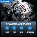 Alternator New 11176N 1.8L Compatible with 2006-2011 Honda Civic L4, 80A 12V CW, 7-Groove Pulley,Replac for 31100RNAA01, 31100RNAA01RM, 31100RNAA012M2, AHGA67, A002TC1391