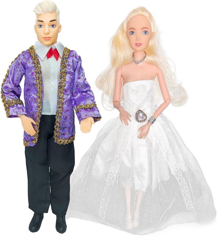Fashion Dolls Set, Stylish Twin 12 Inch Doll Toy, Trendy Outfits for Fashionable Play, Perfect Good Gift