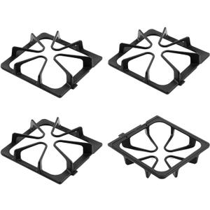 W10447925 Burner Grates Stove Replacement Parts for Whirlpool Gas Stove Grates Kenmore Maytag Amana Inglis Kirkland 8.3 x 8.8 In Matte Cast Iron Stove Top Oven Grates Cooktop Grates 4 Pcs