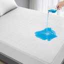 Waterproof Mattress Protector King Size - Breathable, Noiseless, Ultra-Soft Bed Cover, Mattress Pad Cover with Deep Stretchable Pockets 8"-21" (White)