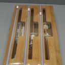 3-in-1 Premium Bamboo Aluminum Foil & Plastic Wrap Dispenser | Kitchen Organizer with Cutter | Great for Foil, Wax Paper, Plastic Wrap & More