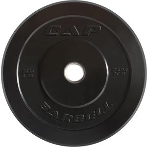 CAP Barbell Rubber Olympic Bumper Plate | Multiple Options/Colors (55lbs - Single)