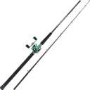 Sougayilang Catfish & Saltwater Surf Combo – 2-Piece Medium Heavy Casting Rod with Conventional Reel, 6+1 Bearings, Aluminum Uplock Seat for Catfish, Salmon, Striper, Bluefish(7'/7'6''/8'), 8'0''-400 left hand