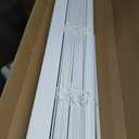 Cordless Faux Wood Blinds 38" W x 60" H, 2 Inch Slat Horizontal Windows Blinds with Crown Valance, Room Darkening Blinds, White Blinds for Home Interiors.