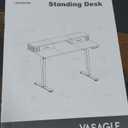 VASAGLE Electric Standing Desk with Drawers, Sit Stand Desk with Built-in Power Strip, Adjustable Height, 55.1 x 23.6 Inches, 2 Hooks, Memory Function, for Home Office, Rustic Brown ULSD184KD01