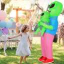 COMIN Inflatable Alien Costume for Adults with Alien Baby Blow Up Costume Inflatable Costume Full Body for Halloween Party (63")