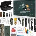 Survival Kit Advent Calendar for Adult Men 2025  24 Days Christmas Countdown Calendar for Teen Boys  Xmas Gifts for Outdoor Camping, Hunting Adventures