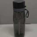 PHILIPS Filtered Water Bottle, BPA-Free Tritan Plastic Water Bottles, Replaces 450 Plastic Water Bottle with Reusable GoZero Everyday Water Filter, Portable Filtering Bottle for Travel, 22 oz, Grey