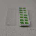 Ice Cube Tray with Lid, 4 Packs 56 Cubes Durable Stackable Ice Cube Trays for Freezer with Removable Lids, Easy-Release Plastic & Silicone Ice Tray for Cocktail, Coffee (Green)