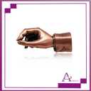 ACELY Executive solid heavy hand-shaped pen holder metal art craft paperweight for desktop organizer pen stand decoration (Anti-Red)