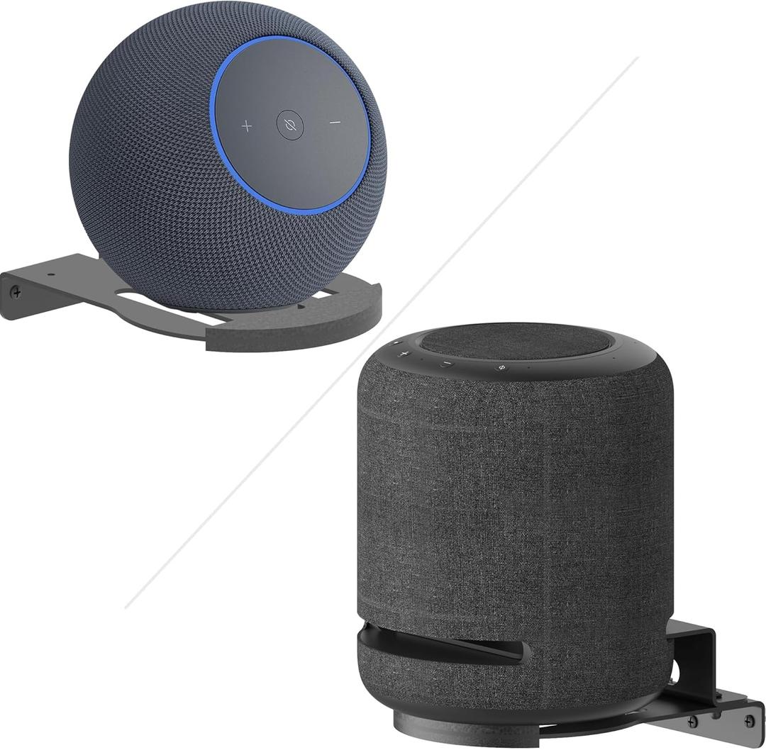 HOOKMEMO Wall Mount Stand Compatible for Echo Studio Speaker and Other Suitable Speakers,Sonos Era100,Sonos Era300 and Homepod 2 and sonyTREBLAB HD-360