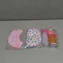Baby Doll Accessories Set  7 Pcs Feeding and Caring Set with Magic Disappearing Bottles, Pacifier, Diapers and Bibs Doll Pretend Play Gift for Kids