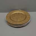 12 Pack Gold Charger Plates, 13 Inch Gold Round Chargers for Dinner Plates, Decorative Dinner Chargers, Antique Plastic Table Charger and Service Plates for Wedding Holiday Party