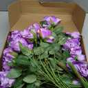 80 Pcs Roses Artificial Flowers, Silk Purple Artificial Flowers Petals Long Stem Roses for Wedding Bouquet Home Party Decor