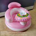Inflatable Baby Chair for Babies 3 Months and Up, Baby Support Seat Summer Toddler Chair for Sitting Up, Built in Air Pump Baby Floor Seat, Pink