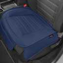 Motor Trend Faux Leather Car Seat Cover Front Bottom Seat Cushion Cover - Classic Luxury Wrap Protector - Universal Fit for Cars, Trucks, SUVs, Vans 1pc (Navy)
