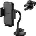 Scosche 4-in-1 Universal Suction Cup Cell Phone Holder for Car Vent/Dashboard/Console/Windshield, Adjustable Hands-Free Phone Car Mount, Cellphone Stand Compatible with iPhone 16/15/14/13/12 & Android