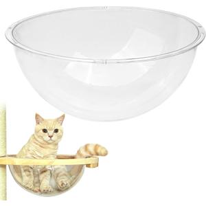 12.6" Acrylic Dome Clear Plastic Pet Cat Bubble Window Capsule Space Cover, Transparent Furniture Replacement for Nest Bed Hammock Catching Tree Shelves Window Perch Accessories, Cat Tree Not Included