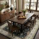 RELEANY Area Rugs 8'x10' Washable Non-Slip, Floral Vintage Distress Print Pattern Medallion Carpet for Living Room Bedroom Dining Room, Vintage Black Brown Neutral