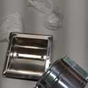 Polished Chrome Recessed Toilet Paper Holder, Bathroom Wall Mount Recessed Pivoting Toilet Tissue Roll Paper Holder Include Rear Mounting Bracket