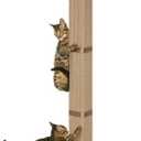 Cat Window Perch with Thick Sisal Scratching Post, Cat Hammock for Window, 53.5" Adjustable Tall Cats Scratching Post with 2 Upgrade Suction Cups, Cats Window Bed with Fuffy Cushion, Jute, L