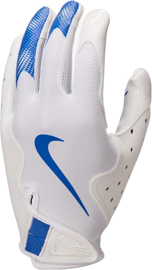 Nike Vapor Jet 8.0 Football Gloves (Medium, WHITE | WHITE | ROYAL)