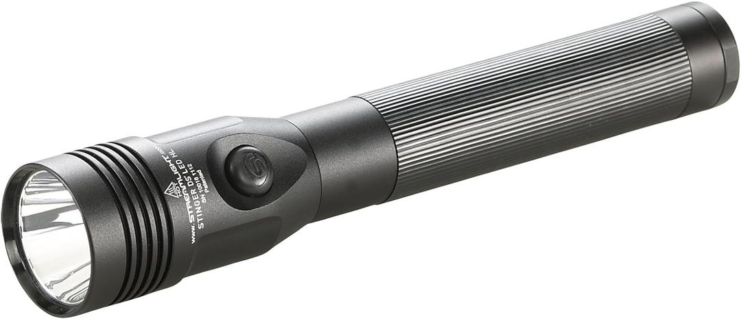 Streamlight 75454 Stinger DS HL 800-Lumen 24000-Candela Rechargeable LED Flashlight with Dual Switches and 120-Volt AC/12-Volt DC Charger and 2-Holders, Black