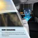 3PCS Upgraded Rear Car Window Shades,2PCS Window Shade for Car & 1PC Cars Privacy Curtain with Storage Pockets,Essential Windows Cars Shades for Sun Shading & Privacy Protection