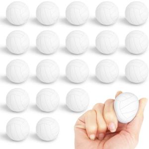 Mini Volleyball Stress Ball 20 Packs Volleyball Party Gift Small Foam Squeeze Anxious Toy Sports Stress Ball for Kids School Carnival Reward Volleyball Party Decorations Supplies