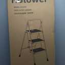 HBTower 3 Step Ladder, Folding Step Stool with Wide Assorted Sizes , Colors