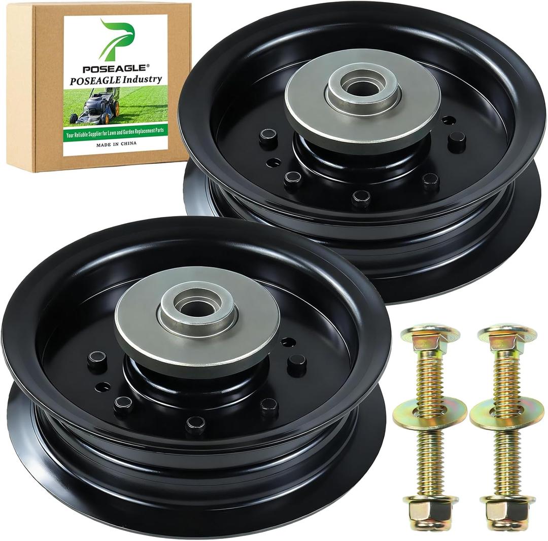2 Pack 532196104 Idler Pulley Replaces 532197380 197380 Idler Pulley Craftsman 196104 for Husqvarna 54" 48" Z254f RZ5424 YTH24v48 YTH2348 LGT2654 YTH24k48 Z248f Craftsman 54" Mowers