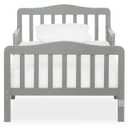 Dream On Me Classic Design Toddler Bed in Cool Grey, Low-to-Floor Wooden Bed with Safety Rails, GREENGUARD Gold & BSA Certified, Non-Toxic Finish