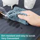 URMONA Waterproof Silicone Under Sink Mat 34'' x 19'' Shelf Liner for Kitchen and Bathroom, Cabinet and Counter Protector, Storage and Organizers, Litter Mat, Pet Cat Puppy Essentials(Black)